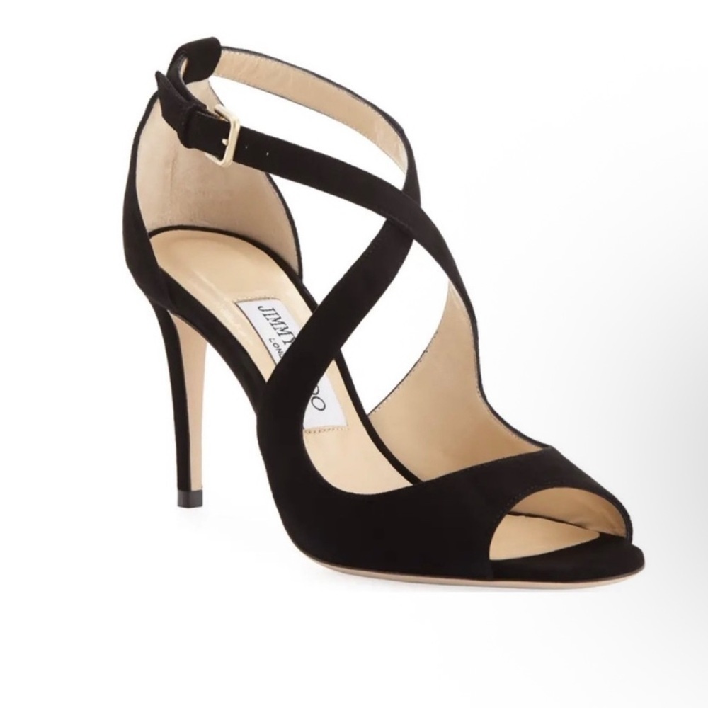 Jimmy Choo Emily Black Suede Heels Sandals
Shoes Size 35